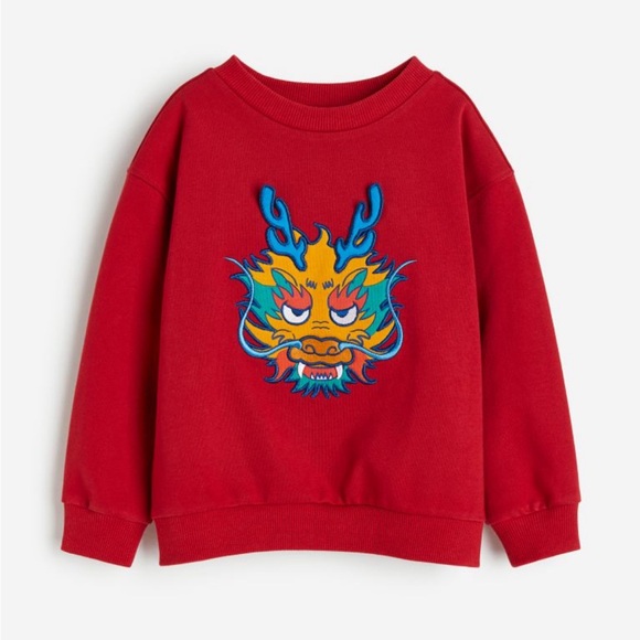 H&M Sz US 5T/6 sweatshirt with motif long sleeve - Picture 4 of 8